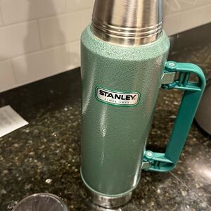 Stanley Stainless Steel Mug with Green Handle